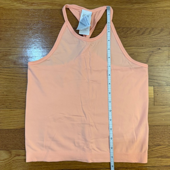Athleta Girl Power Up Twist Tank Top Shirt Bright Peach - Girls Size M/8-10 - Picture 4 of 6